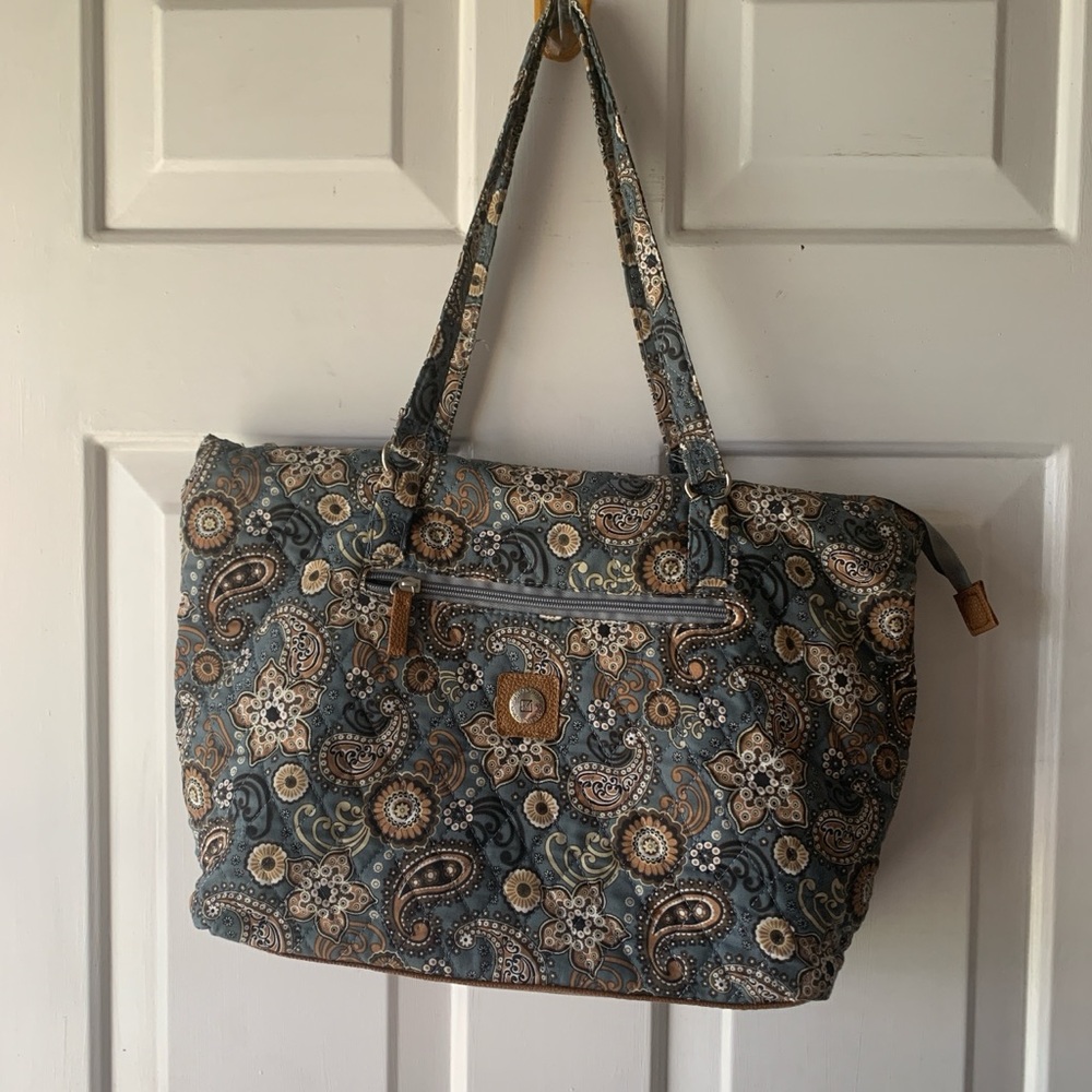 Stone Mountain New York Blue and Brown Tote Set - Picture 6 of 8